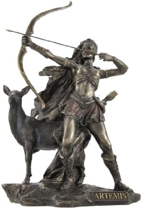 Deusa bronzeada de veneno de Artemis da estátua de caça e deserto