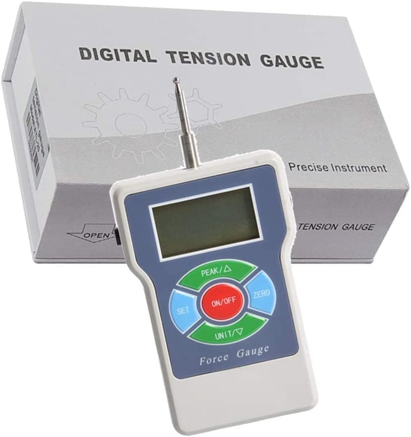 Ferramenta de medição do medidor de tensão de tensão digital YFYIQI com 5 unidades n kg lb oz g de carga máxima 2n/ 0,2kg/ 0,41lb/