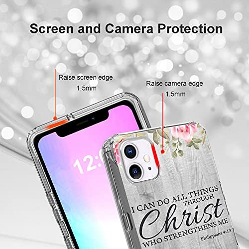 Rossy para iPhone 11, limpo com camada dupla transparente híbrida tpu macio tpu dura PC à prova de choque de proteção de proteção de