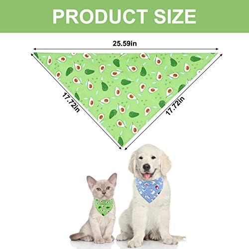 Hacraho Dog Bandanas, 2 peças cachorros de verão bandanas ajustáveis ​​Triângulo cachorro para cães para meninos e meninas,