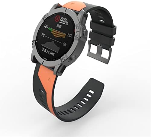 FACDEM Sport Silicone Watch Band Strap para Garmin Fenix ​​6x 6 Pro 5x 5 mais 3 h SmartWatch 22 26mm EasyFit Raple Bread
