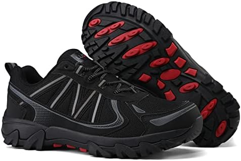 Sapatos de caminhada masculinos de Luswin, tênis de caminhada respirável ao ar livre, não deslizamento, trekking trilha de trekking leve