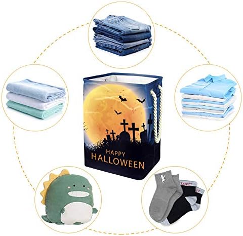 Unicey Creepy Halloween Laundry Horty Testible Basking para Bin Storage Bin Hort