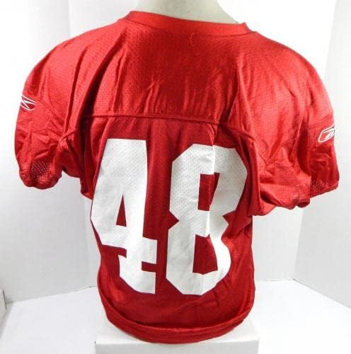 2009 SAN FRANCISCO 49ers 48 Game usado Jersey Red Practice LD DP33892 - Jerseys de jogo NFL não assinado usado
