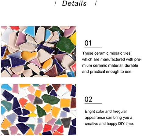 Didiseaon manchado de vidro decoração de mesa de vidro china telhas 200g exclusivo mosaico diy pedras de mosaico envidraçado ladrilhos delicados mosaicos azulejos de mosaico