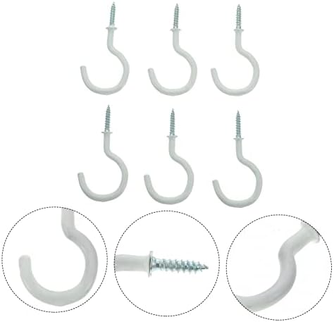 Gancho de parafuso doiLaol ganchos de toalhas externas ganchos de teto para plantas penduradas teto gancho de 12 pcs