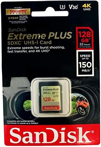 Sandisk Extreme Plus 128GB SDXC UHS-I/V30/U3/CLASS 10 CARD