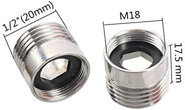 Extender de conector de reparo de mangueira Aço inoxidável M18 Encos internos para conector de rosca de rosca externa de 1/2 Acessórios