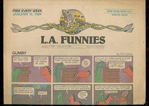 L.A. Funnies 11 de janeiro de 1984-gumbby-hey-Zippy-Rarest VF