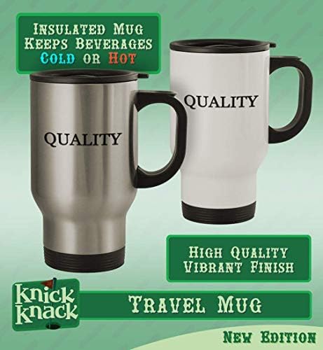 Os presentes de Knick Knack têm transmigração? - caneca de viagem de aço inoxidável de 14 onças, prata