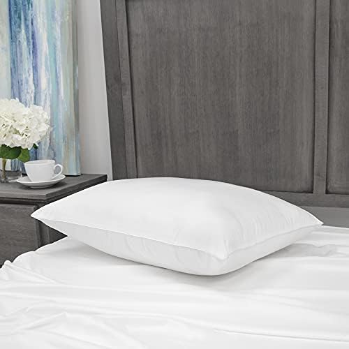 Temperatura sensorédica regulando o idealoft fibra fibra seca padrão/travesseiro de cama queen -size, branco