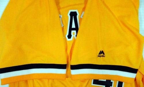 2018 Pittsburgh Pirates Kevin Siegrist 41 Jogo emitiu Jersey Yellow 1979 TBTC - Jogo usou camisas MLB