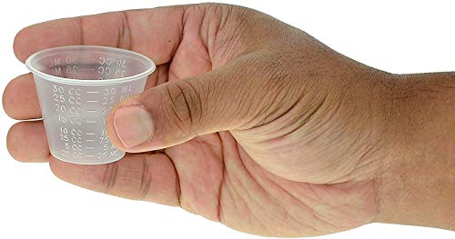 Stix perfeito [5000 contagem - 1 oz de copos de remédios plásticos descartáveis ​​- para pílulas mistas, medicação de medicação, mistura de resina, enxaguatório bucal