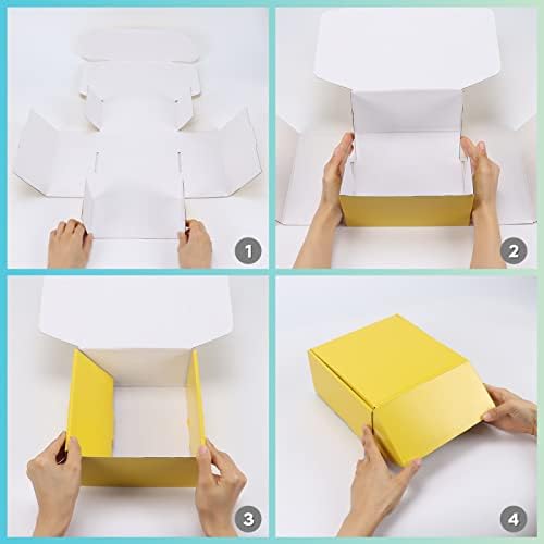 Caixas de envio de pharege 9x6x4 polegadas 18 pacote, 6 cores caixas de presente de papelão com tampas para embalagem presentes de