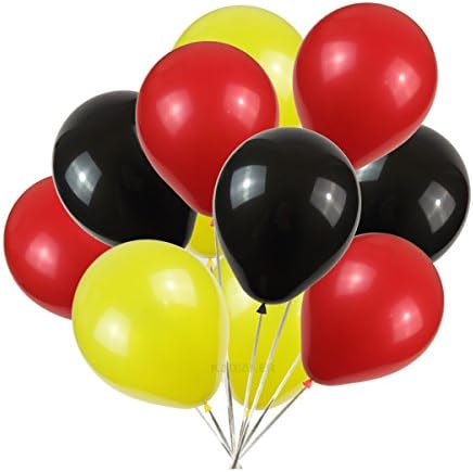 Balões vermelhos brancos pretos Kadbaner, 100 pacote de 100 polegadas, festas de aniversário, festa de aniversário, chá de bebê,