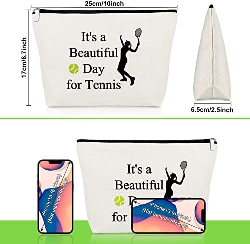 Bolsas de maquiagem de maquiagem de presentes para tenistas Presente de tenista para mulheres presentes para amantes de esportes
