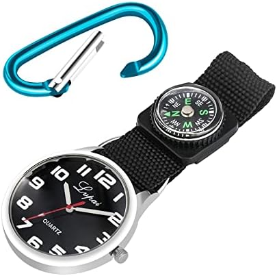 Ganfanren Sport Outdoor Quartz Pocket Watch With Compass Pingente Clock Nylon Strap Gabiner Pocket Clock Gifts Gifts