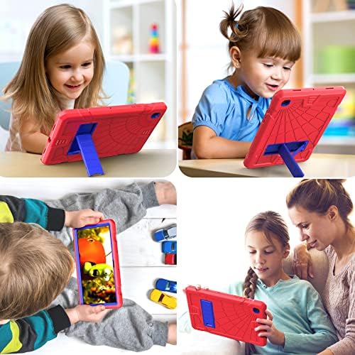 Blosomeet Samsung Galaxy Tab A8 10.5 Caso 2022 SM-X200/X205/X207 Com protetor de tela de vidro temperado e suporte | Caso de proteção para crianças para Samsung Galaxy Tablet A8 | Vermelho azul