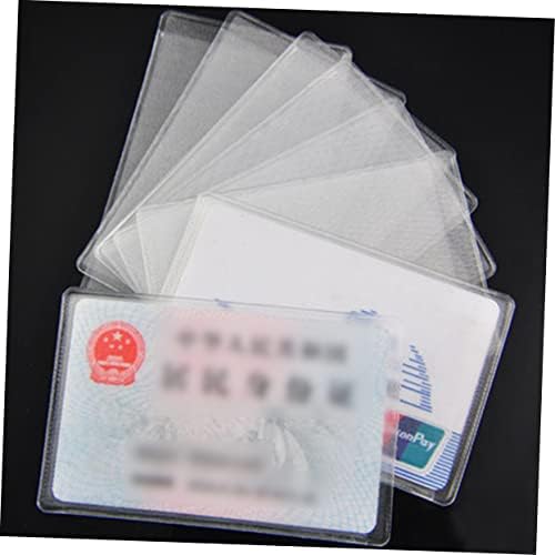 Stobok mangas de silicone barraco de capa transparente titular do banco para identidade Cartões de cartões monoorizados