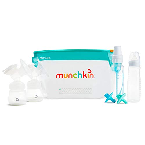 Bolsas de esterilizador a vapor de garrafas de microondas Munchkin® Sterilize ™, 30 usos por bolsa, 6 pacote