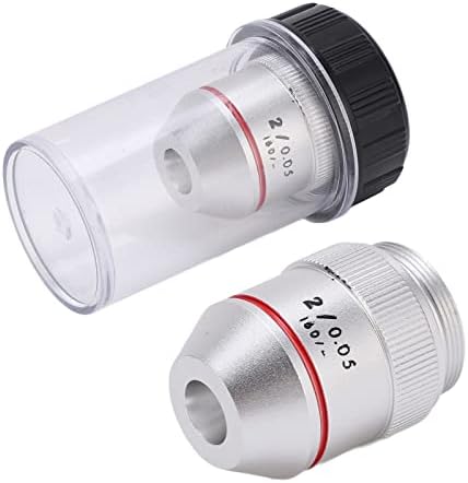 Yivibe 195 Objetivos Achromatic, Low Power 2x Microscópio Lente Objetiva de Microscópio 0,05mm Abertura RMS confortável