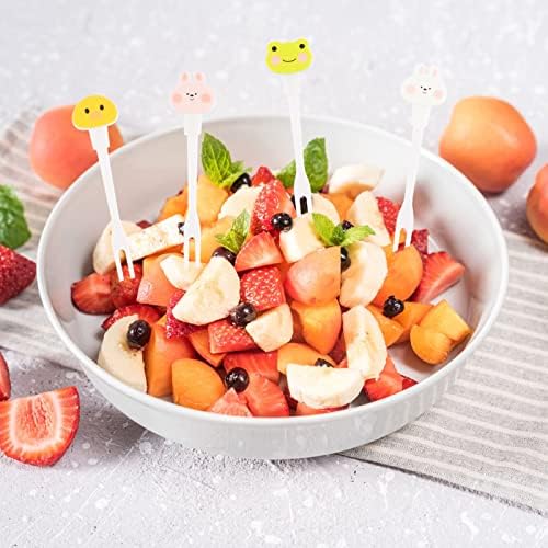 8 PCS Picks de comida de animal para crianças, Picks reutilizáveis ​​de bento, garfos de frutas para crianças almoço, garotos fofos