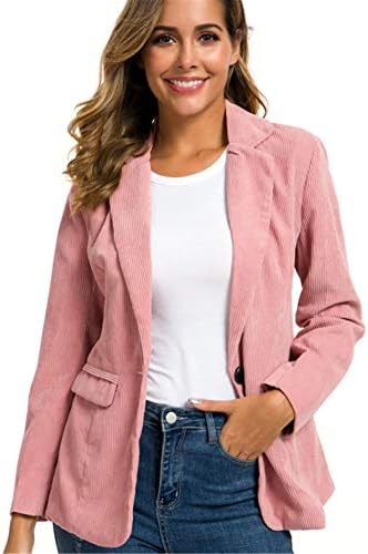 ANDONGNYWELL WOMENS BLAZER CASual Open Front Front Slave Lapel Pocket Pocket Work Office Terne Overs Coats Outwear