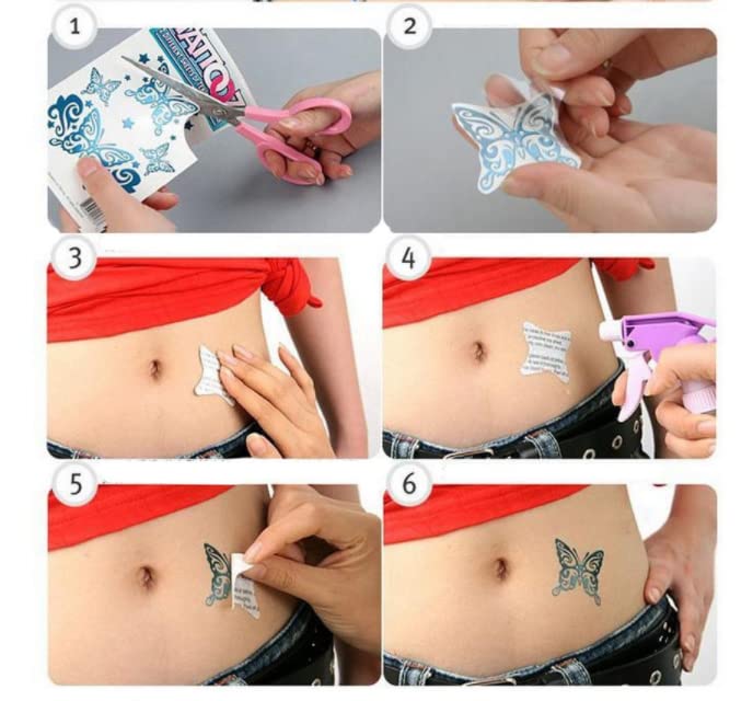 8 lençóis rosa vermelho rosa 3d Tattoo temporário adesivos corpora Tatuagens flash tatuagens vermelhas tatuagens robustas