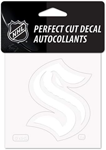 WinCraft NHL Seattle Kraken Logo 4 x 4 Decalque de vinil branco ao ar livre