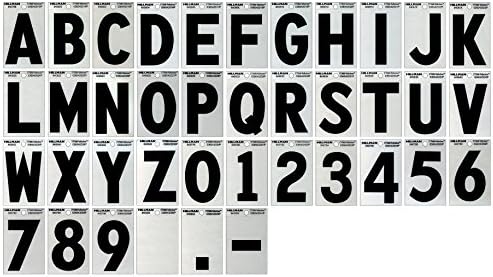Hillman 840808 letra de 3 polegadas F Sinal de imóvel quadrado de estilo amplo, prateado e preto altamente reflexivo mylar, 3,5x2,5