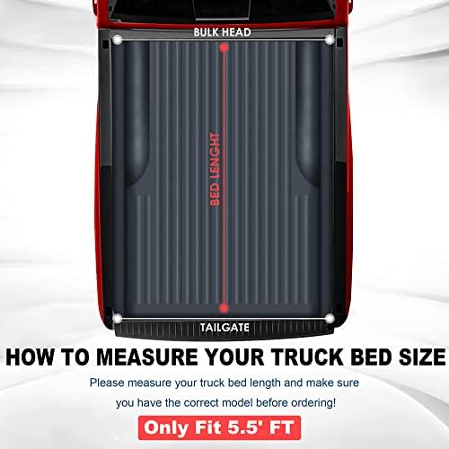 MostPlus Quad 4 vezes 5 5,5 pés de cama de caminhão suave Tonneau Compatível para 2009-2014 Ford F150 F-150 Styleside