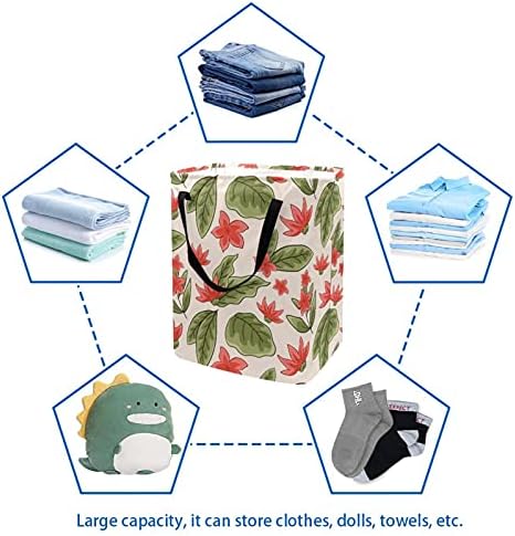 Hampers de lavanderia, cesta de lavanderia dobrável à prova d'água com alças para berçário da faculdade de berçário Dorms
