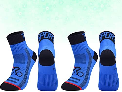 2 par de esportes unissex de meias anti-deslizamentos de meia atlética de meias de ciclismo respirável de meias de bicicleta de nylon