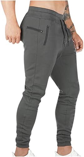 Calça de moletom masculina de calças de corredor de corte esbelto