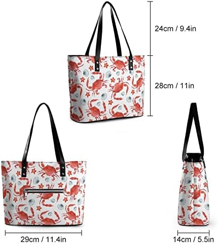 Saco de bolsa de bolsa de bolsa de bolsa feminina de caranguejo de praia bolsa de compras de bolsa elegante