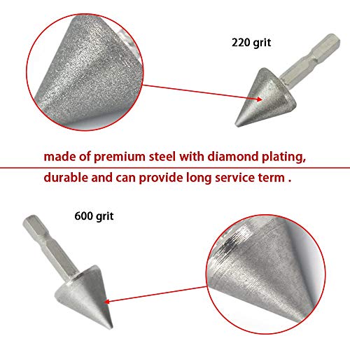 Scottchen Pro Woodworking Brill Brill Bit Bit Mortise Mortise Ferramenta de bits de bits até 1/2 Bit Grit 220/600-2pack