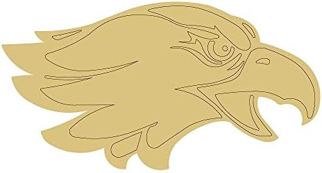 Design de águia por linhas recortes de madeira inacabada Decoração de animais mascote para colorir Book Door Danger