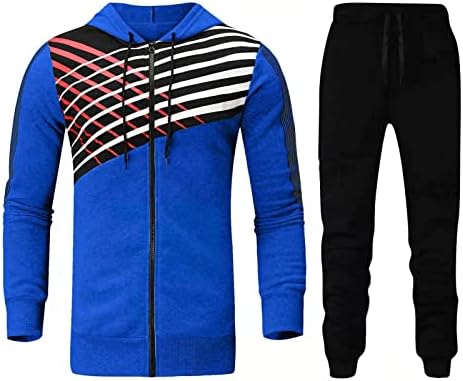 Men's Track Suits 2 peças Tracksuits de montes capuzes de capuzes e calças atléticas