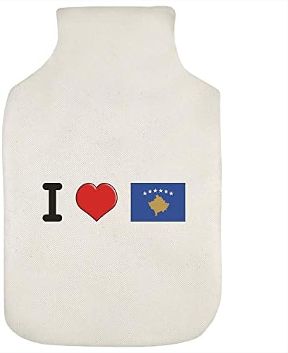 Azeeda 'eu amo a capa de garrafa de água quente do kosovo