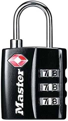 Master Lock 4680DBLK TSA Aceito Defina seu próprio bloqueio de combinação, preto, 4-Pack