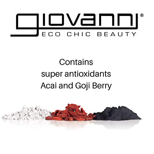 Giovanni D: Máscara facial purificando tox, 4 onças. - Super Antioxidants Açaí e Goji Berry, carvão ativado, remove as impurezas para uma bela tez, hipoalergênica, dermatologista testada