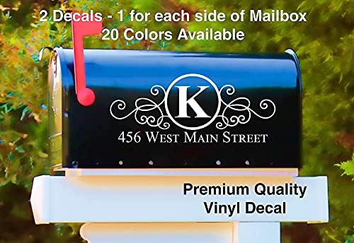 Caixa de correio personalizada de vinil personalizada - Conjunto de 2 a 20 cores para escolher!, Branco