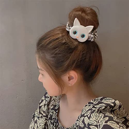 Bandana de gato Cualque para mulheres mamãe, fofa adorável animal de cabeceira da faixa de cabelo embrulhando fita de cabelo