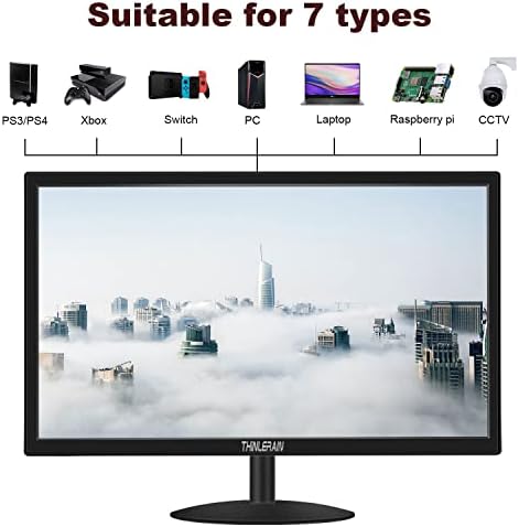 Monitor de ThinLerain 21,5 polegadas 75Hz FHD 1920 x 1080 1080p 5ms para computador e laptop | Monitores de LED | Tempo de resposta