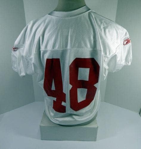 2009 San Francisco 49ers 48 Jogo emitiu White Practice Jersey L DP46975 - Jerseys de jogo não assinado da NFL usada