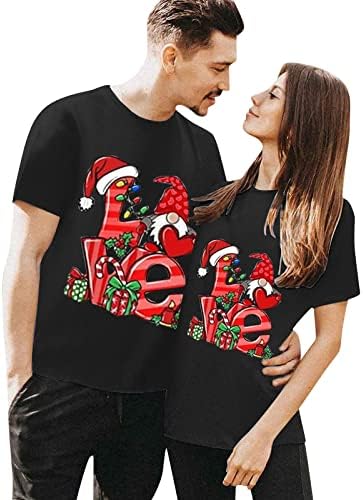 T-shirt do Dia dos Namorados do Numaller para amante o pescoço 2023 Mantenha curta Tamas de férias de tamanho grande para mulheres