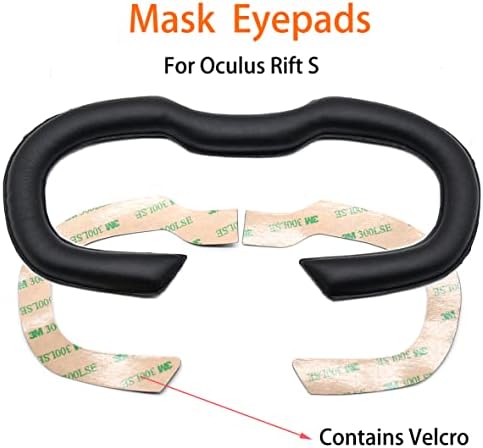 Máscara de espuma à prova de suor macio almofadas de máscara para os olhos de couro para Oculus Rift S Acessórios para fone de ouvido VR Cappa de óculos de esponja de esponja realidade virtual