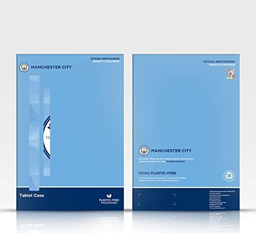 Caixa de cabeça projeta oficialmente licenciado Manchester City Man City FC Black Full Color Bezge Leather Livro da carteira de capa compatível com Apple iPad mini 4
