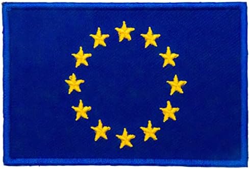 A-One Eslováquia Bandeira Nacional Metal Broche Pin+Símbolo da bandeira da UE Patch de emblema tático, pino de metal para