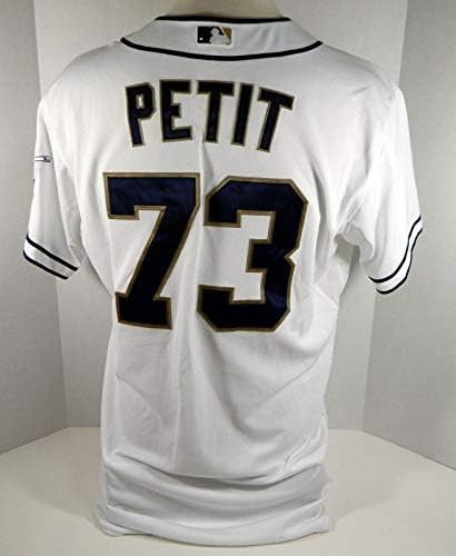 2013 San Diego Padres Gregorio Petit #73 Jogo emitido White Jersey - Jogo usada MLB Jerseys